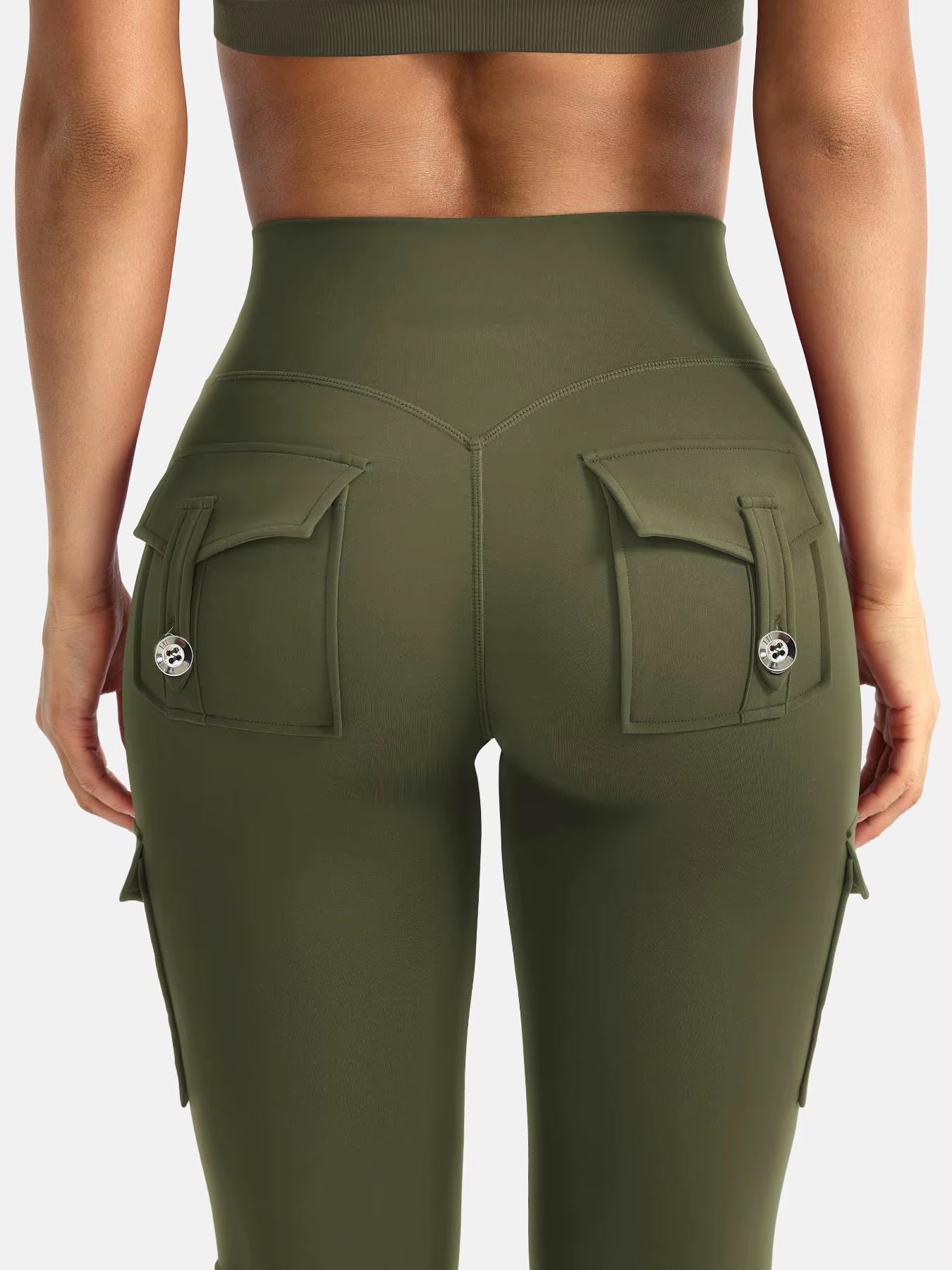 Essential Women'S Fitness Pants: High-Waisted Flared Workout Pants with Pockets, Shaping and Tummy-Control Fitness Pants.